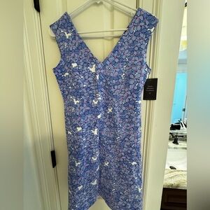 MAHI GOLD Blue and Pink Floral Dress NWT